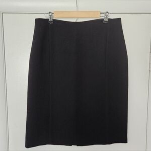 MM Lafleur Black Textured Stretch Pencil Skirt Size 14